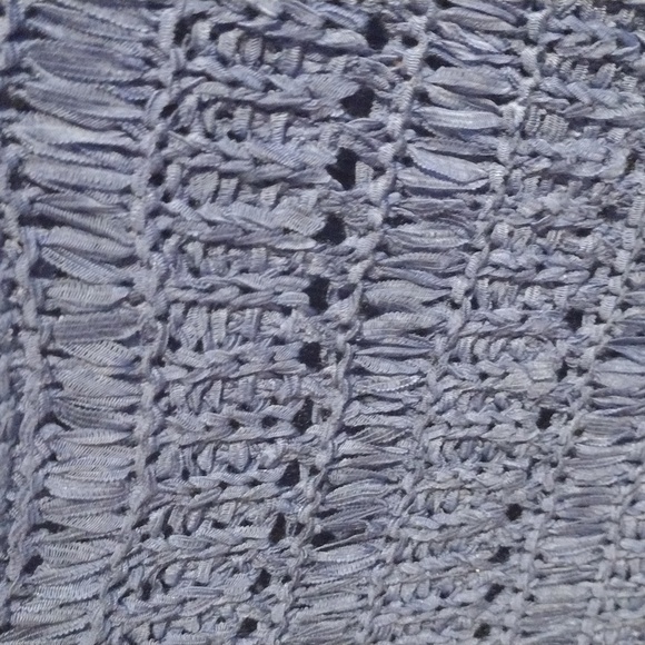 Blue Lose Knit Short Sleeved Evan Picone Top M - Picture 6 of 6